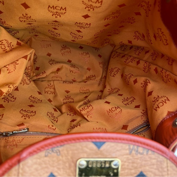 MCM Visetos Cognac Backpack - Picture 9 of 14